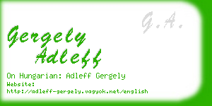 gergely adleff business card